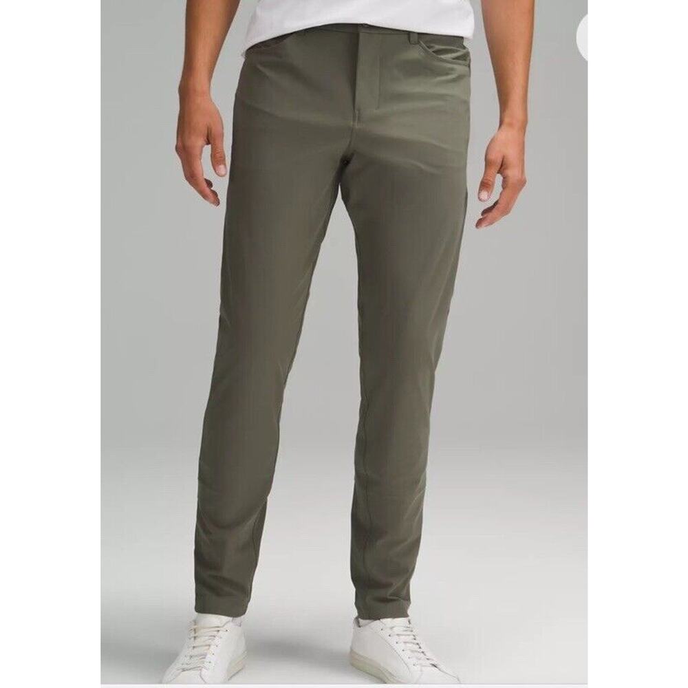 Men’s Lululemon ABC Slim fit Warpstream Olive Green Size 32